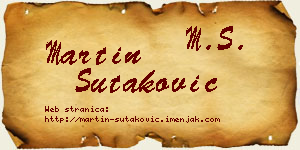 Martin Šutaković vizit kartica